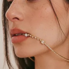 Celeste Crystal Collar Necklace - 18k Gold Plated Celeste Crystal Collar Necklace - 18k Gold Plated