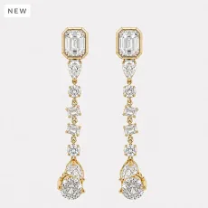 Celeste Crystal Drop Earrings - 18k Gold Plated