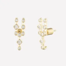 Céleste Gold Climber Earrings - 18k Gold Plated Céleste Gold Climber Earrings - 18k Gold Plated