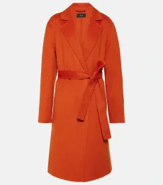Cenda wool and cashmere wrap coat