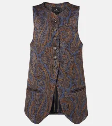 Chaleco de jacquard con paisley