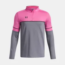 Challenger Training Boys' ¼ Zip Titan Gray Pink Frenzy Black YXL (63 - 67 in)