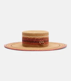 Chapeau de paille à rayures Chapeau de paille à rayures