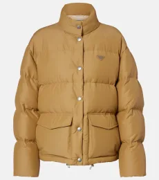 Chaqueta acolchada en mezcla de algodón con logo Chaqueta acolchada en mezcla de algodón con logo
