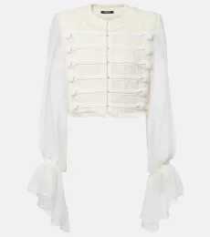 Chaqueta de bouclé con seda