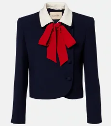 Chaqueta de lana virgen con lazada Chaqueta de lana virgen con lazada