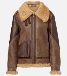 Chaqueta de piel con borrego Chaqueta de piel con borrego