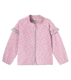 Chaqueta de teddy con lunares y volantes Chaqueta de teddy con lunares y volantes