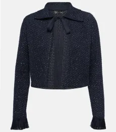 Chaqueta de tweed de mezcla de algodón Chaqueta de tweed de mezcla de algodón