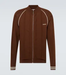 Chaqueta deportiva en mezcla de algodón con logo Chaqueta deportiva en mezcla de algodón con logo