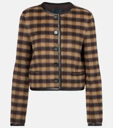 Chaqueta en mezcla de lana con piel Chaqueta en mezcla de lana con piel