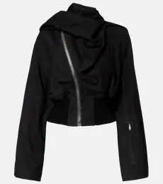 Chaqueta Scarf Flight de piel