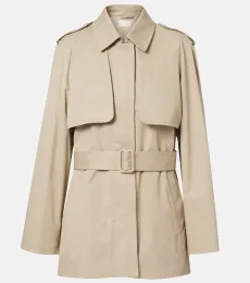Chaqueta Tavoris de gabardina de algodón con cinturón Chaqueta Tavoris de gabardina de algodón con cinturón