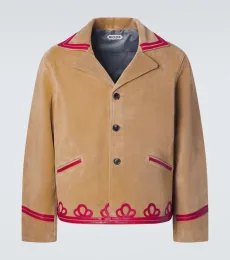 Chaqueta Trefoil de ante con piel Chaqueta Trefoil de ante con piel