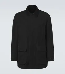 Chaqueta utilitaria de sarga en mezcla de algodón y seda Chaqueta utilitaria de sarga en mezcla de algodón y seda