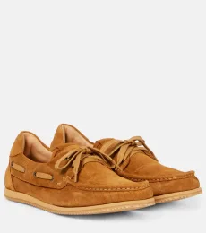 Chaussures bateau Batto en daim effet crocodile