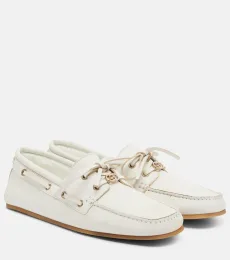 Chaussures bateau Interlocking G en cuir