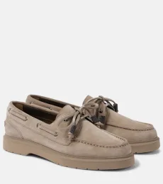 Chaussures bateau Monili en daim