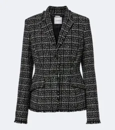Checked cotton-blend tweed jacket Checked cotton-blend tweed jacket