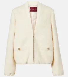 Checked cotton-blend tweed jacket Checked cotton-blend tweed jacket