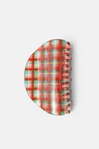 Checked Curved Hair Clip Checked Curved Hair Clip