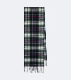 Checked fringed wool scarf Checked fringed wool scarf