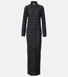 Checked lame shirt dress Checked lame shirt dress