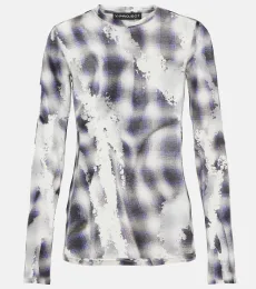Checked sheer devorà top Checked sheer devorà top