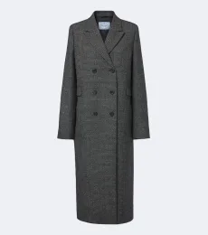Checked virgin wool coat Checked virgin wool coat