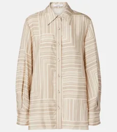 Chemise Atlan imprimée en soie Chemise Atlan imprimée en soie
