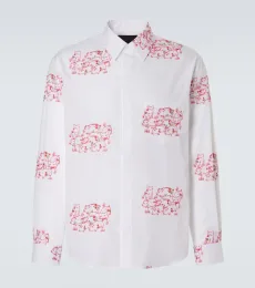 Chemise brodée en popeline de coton Chemise brodée en popeline de coton