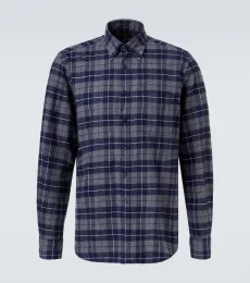 Chemise en coton à carreaux