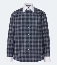 Chemise en coton mélangé à carreaux