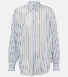 Chemise en coton mélangé lamé