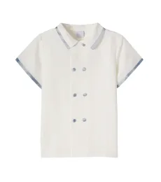 Chemise en lin, coton et soie