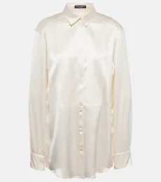 Chemise en soie à empiècements