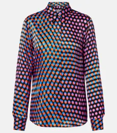 Chemise en soie à pois Chemise en soie à pois