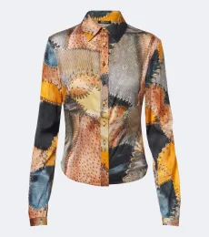 Chemise en soie à trompe-l'œil Chemise en soie à trompe-l'œil