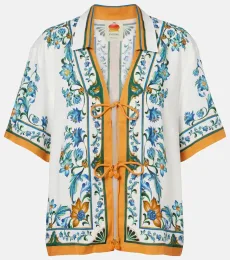 Chemise Flora Tile en lin mélangé Chemise Flora Tile en lin mélangé