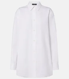 Chemise GG en popeline de coton à carreaux Chemise GG en popeline de coton à carreaux