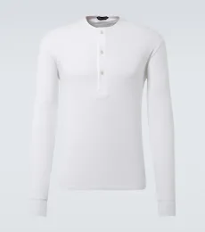 Chemise Henley en coton mélangé Chemise Henley en coton mélangé