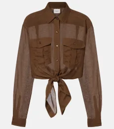 Chemise Nath raccourcie en coton mélangé Chemise Nath raccourcie en coton mélangé