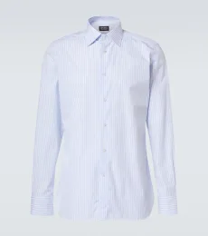 Chemise Oxford rayée en coton