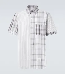 Chemise patchwork en coton à rayures