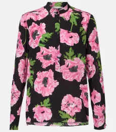 Chemise Poppy en soie à fleurs Chemise Poppy en soie à fleurs