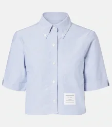 Chemise raccourcie en coton Chemise raccourcie en coton
