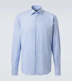 Chemise rayée en popeline de coton