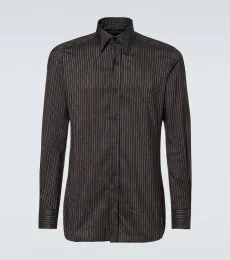 Chemise rayée en soie