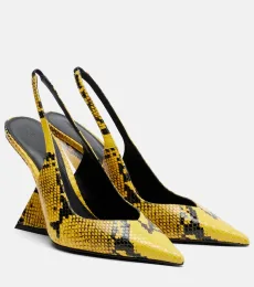 Cheope 105 embossed leather wedges