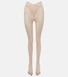 Cheopissima mesh over-the-knee boots